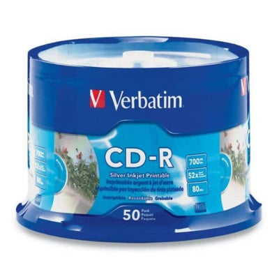 Verbatim CD-R 700MB 50Pk White InkJet 52x Superior ink absorption on high-resolution 5