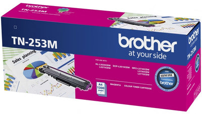 Brother TN-253M Magenta Toner Cartridge to Suit - HL-3230CDW/3270CDW/DCP-L3015CDW/MFC-L3745CDW/L3750CDW/L3770CDW (1