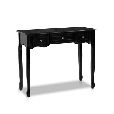 NNEDSZ  Hallway Console Table Hall Side Dressing Entry Display 3 Drawers Black-0