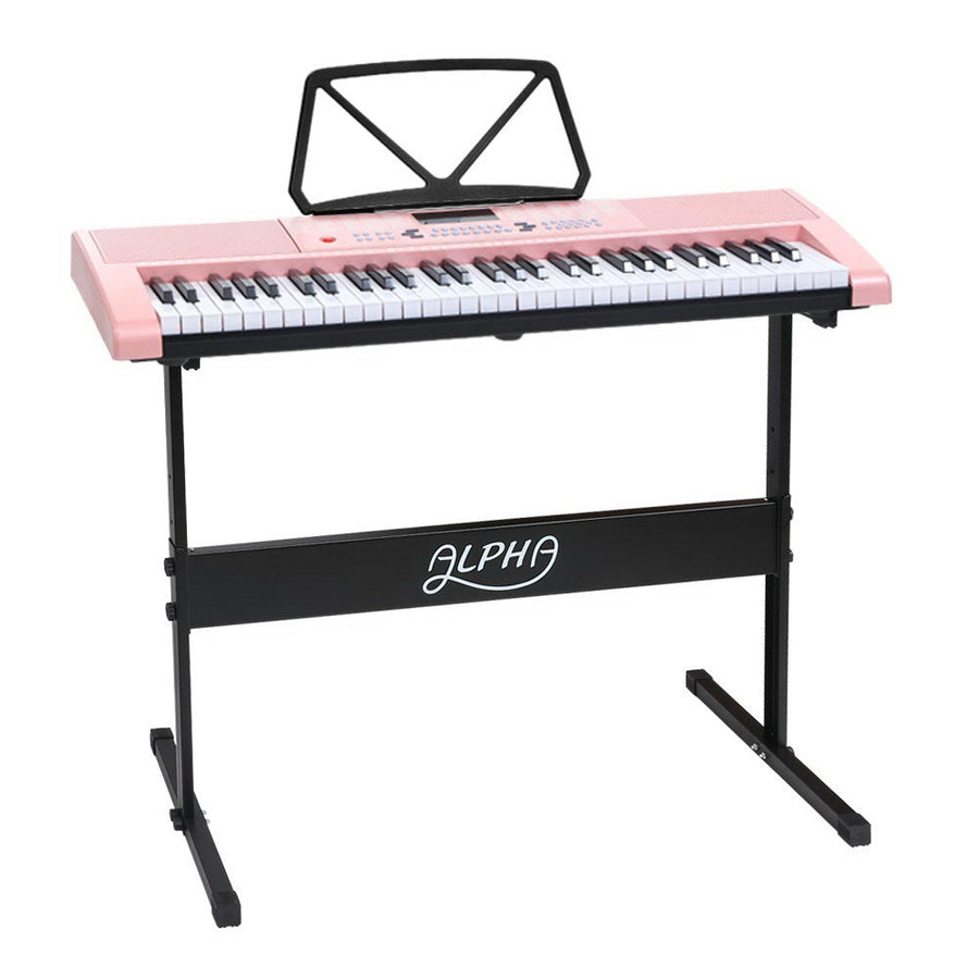 NNEDSZ 61 Key Lighted Electronic Piano Keyboard LED Electric Holder Music Stand-0