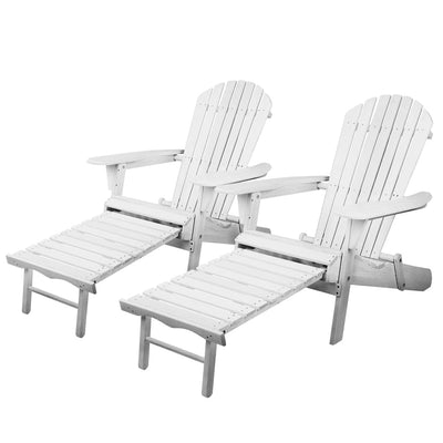 NNEDSZ Set of 2 Outdoor Sun Lounge Chairs Patio Furniture Lounger Beach Chair Adirondack-0