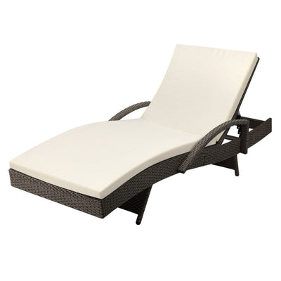 NNEDSZ Outdoor Sun Lounge - Grey-0