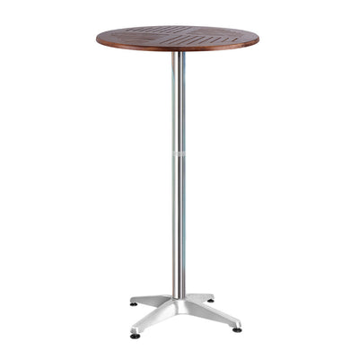 NNEDSZ Bar Table Furniture Wooden Cafe Table Aluminium Adjustable Round Gardeon-0
