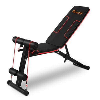 NNEDSZ Adjustable FID Weight Bench Fitness Flat Incline Gym Home Steel Frame-0