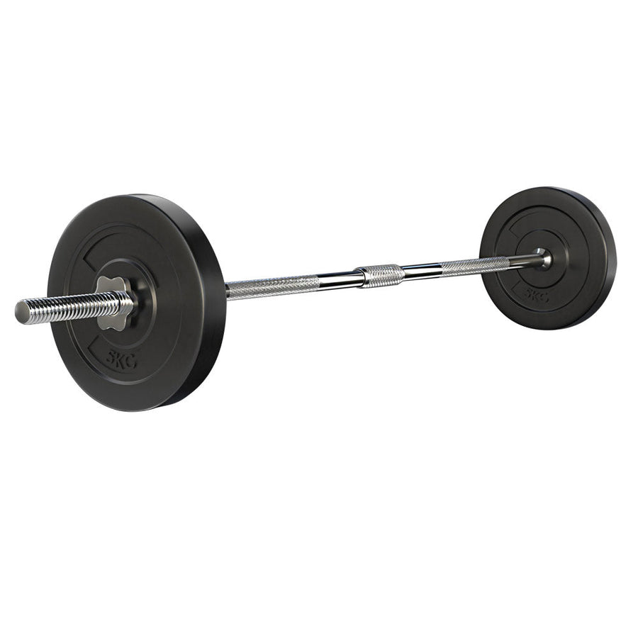 NNEDSZ 18KG Barbell Weight Set Plates Bar Bench Press Fitness Exercise Home Gym 168cm-0