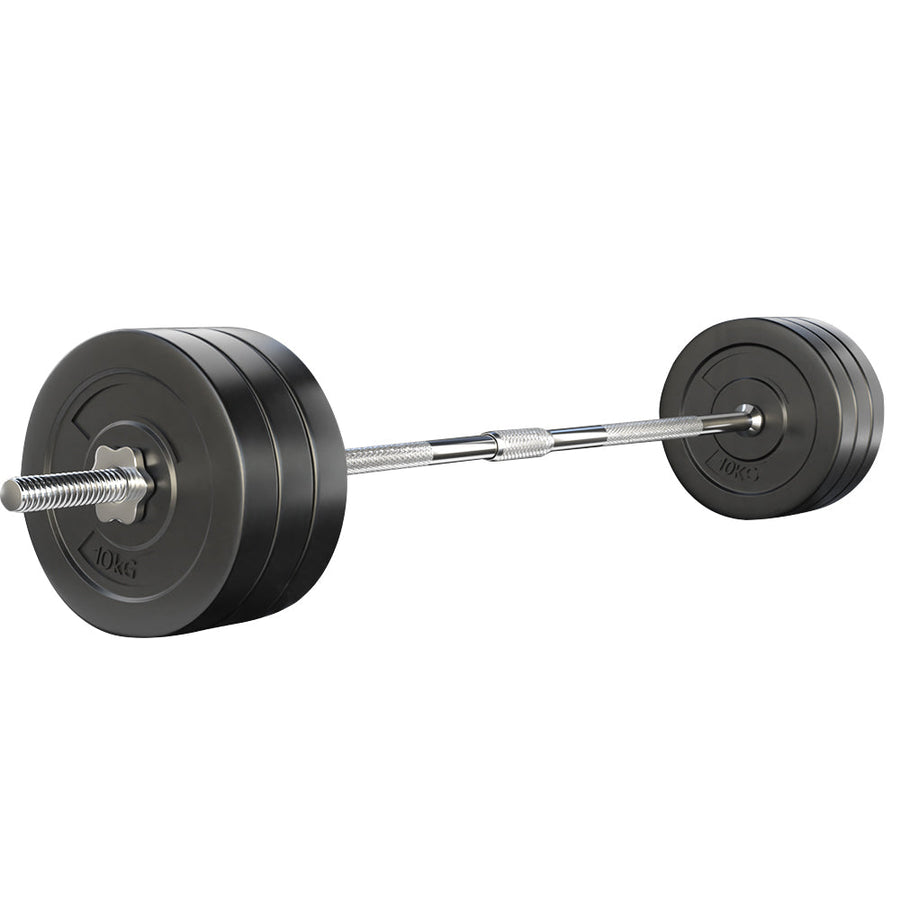 NNEDSZ 68kg Barbell Set Weight Plates Bar Lifting Bench 168cm-0