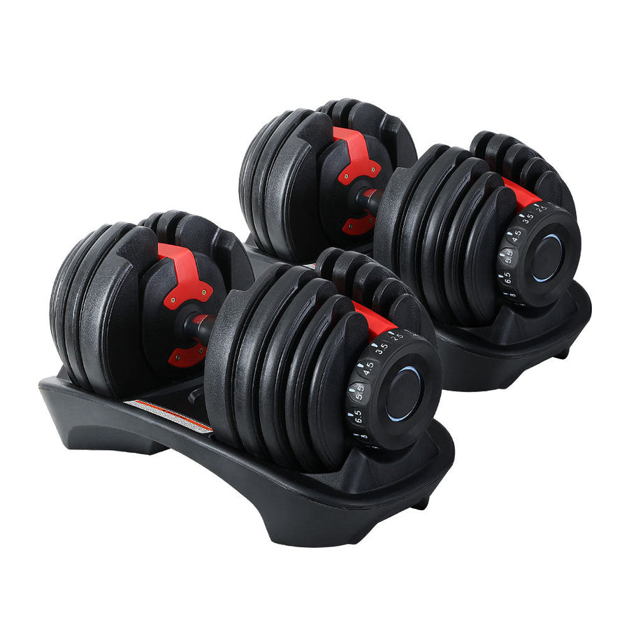 NNEDSZ 24kg Dumbbells Adjustable Dumbbell Weight Plates Home Gym 2pcs-0