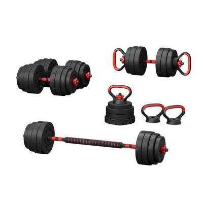 NNEDSZ 40kg Adjustable Dumbbells Set Kettle Bell Weight Plates Barbells Gym-0