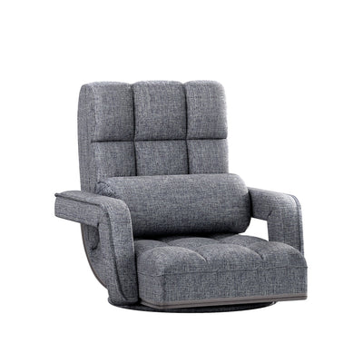 NNEDSZ Floor Sofa Bed Lounge Chair Recliner Chaise Chair Swivel Grey-0