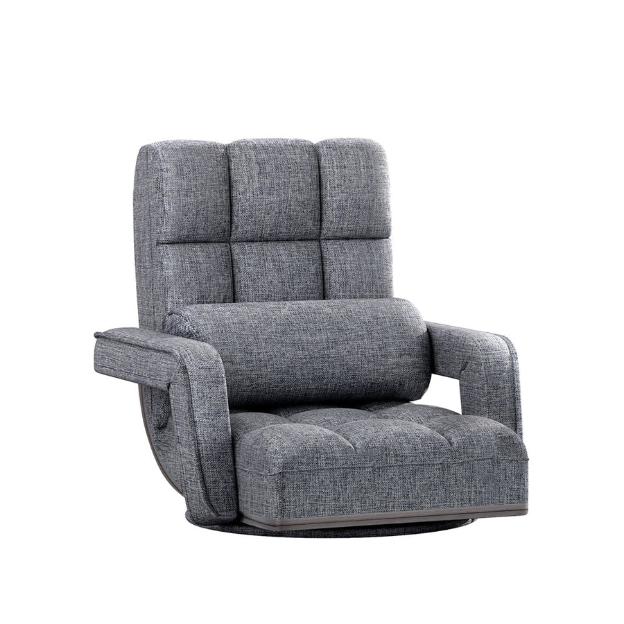 NNEDSZ Floor Sofa Bed Lounge Chair Recliner Chaise Chair Swivel Grey-0