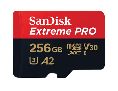 Sandisk Extreme Pro 256GB microSD SDXC SDXC UHS-I 200MB/s 140MB/s V30 U3 A2 4K UHD Shock temperature water & X-ray