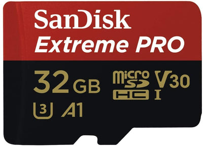 Sandisk Extreme Pro 32GB microSD SDHC SQXCG 100MB/s 90MB/s V30 U3 C10 UHS-1 4K UHD Shock temperature water & X-ray