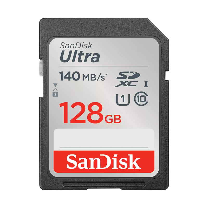 Sandisk Ultra 128GB SDHC SDXC UHS-I Memory Card 140MB/s Full HD Class 10 Speed Shock Proof Temperature Proof Water