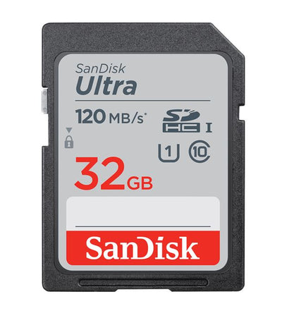 Sandisk Ultra 32GB SDHC SDXC UHS-I Memory Card 120MB/s Full HD Class 10 Speed Shock Proof Temperature Proof Water