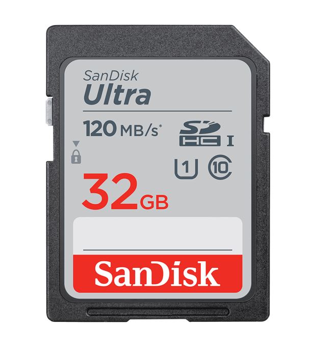 Sandisk Ultra 32GB SDHC SDXC UHS-I Memory Card 120MB/s Full HD Class 10 Speed Shock Proof Temperature Proof Water