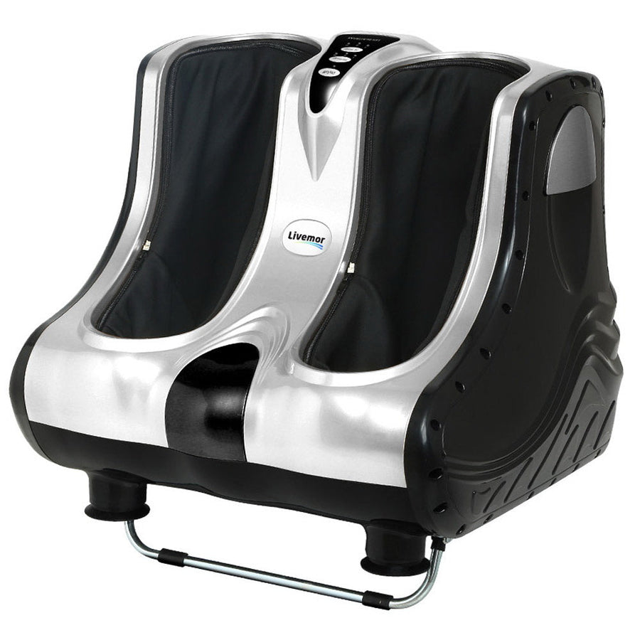 NNEDSZ Foot Massager Ankle Calf Leg Massagers Shiatsu Kneading Rolling Silver-0
