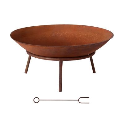 NNEDSZ Grillz 56cm Fire Pit Iron Rustic Bowl Outdoor-0