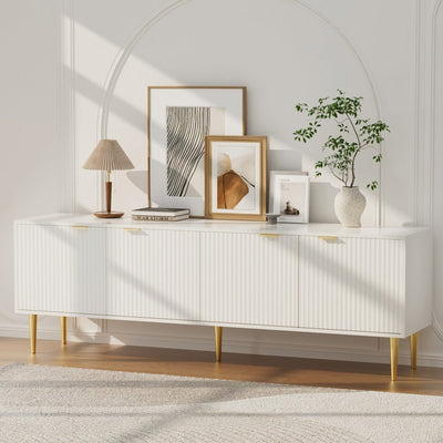 NNEDSZ Artiss TV Cabinet Entertainment Unit Stand Storage 180CM White-0