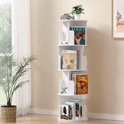 NNEDSZ Artiss Bookshelf 4 Tiers EDIE White-0