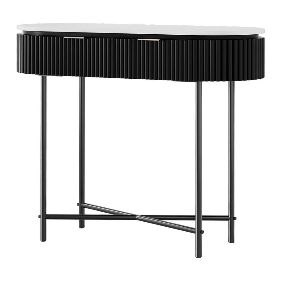 NNEDSZ Artiss Console Table 2 Drawers 100CM-0