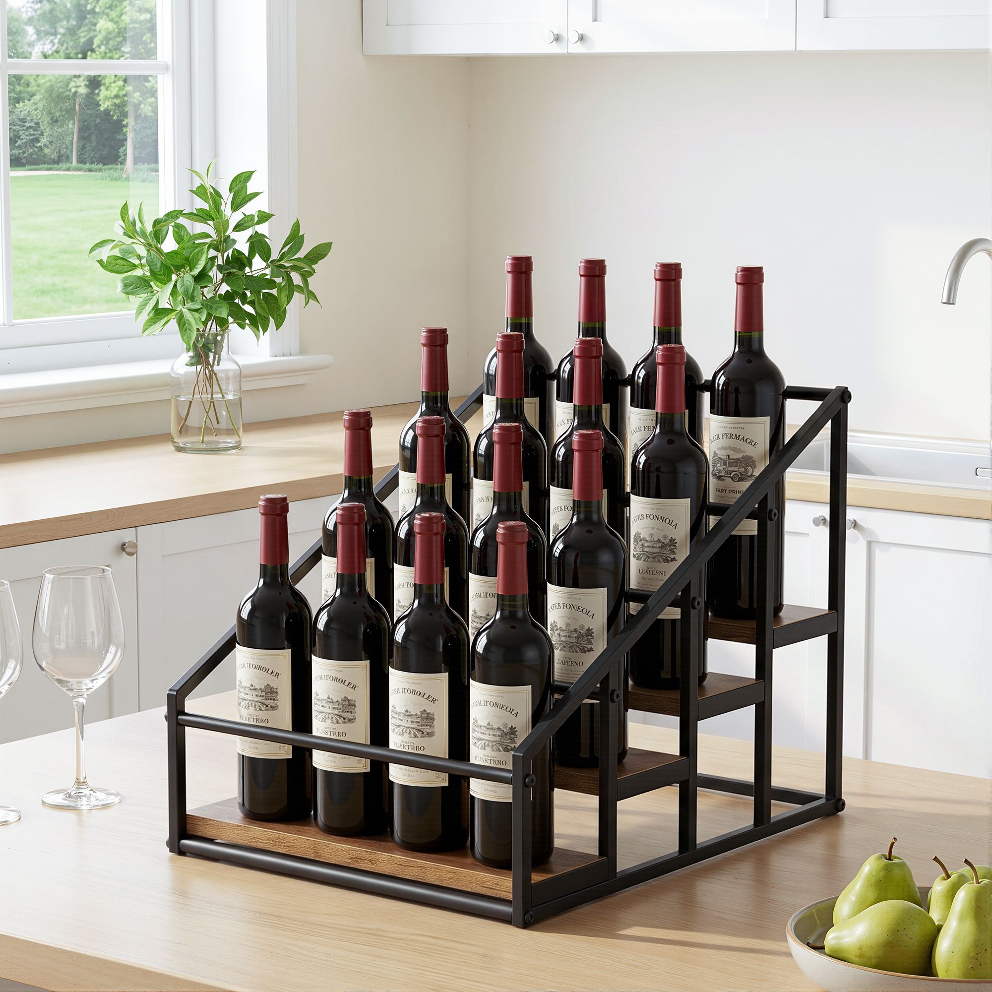 Artiss 4-Tier Wine Rack, 16 Bottles