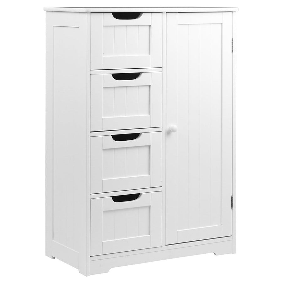 NNEDSZ Bathroom Tallboy Storage Cabinet - White-0