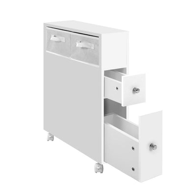 NNEDSZ Bathroom Storage Toilet Cabinet Caddy Holder Drawer Basket With Wheels-0