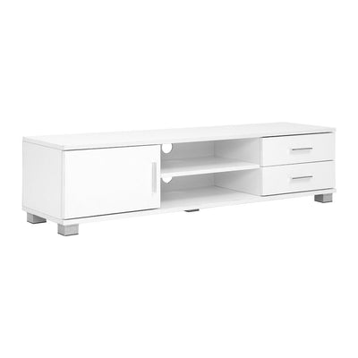 NNEDSZ 120cm TV Stand Entertainment Unit Storage Cabinet Drawers Shelf White-0