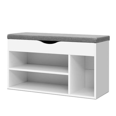 NNEDSZ Shoe Cabinet Bench Shoes Organiser Storage Rack Shelf White Cupboard Box-0