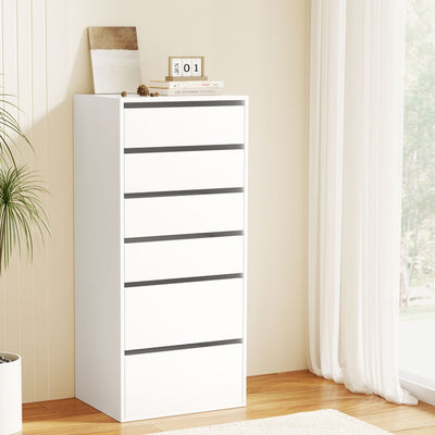 NNEDSZ Artiss 6 Chest of Drawers Dresser Tallboy White-0