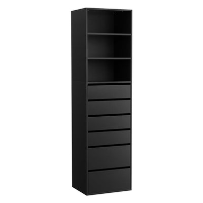 Artiss 6 Chest of Drawers Tallboy Cabinet Black-0