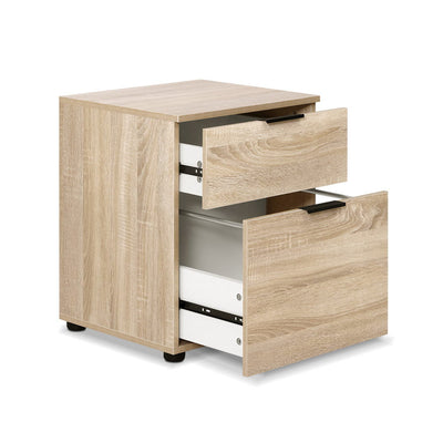 NNEDSZ 2 Drawer Filing Cabinet Office Shelves Storage Drawers Cupboard Wood File Home-0