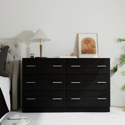 NNEDSZ Artiss 6 Chest of Drawers - VEDA Black-0