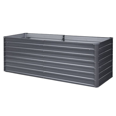 NNEDSZ Greenfingers Garden Bed 240X80X77CM Galvanised Raised Steel Instant Planter 2N1-0