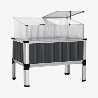 NNEDSZ Garden Bed Galvanised Steel Raised Planter Vegetable 80x49x74cm-0