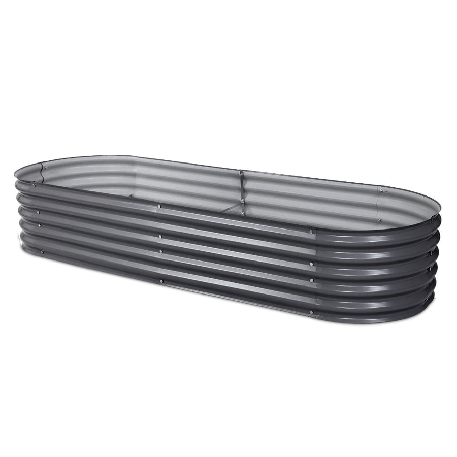 NNEDSZ Greenfingers 240X80X42CM Galvanised Raised Garden Bed Steel Instant Planter-0