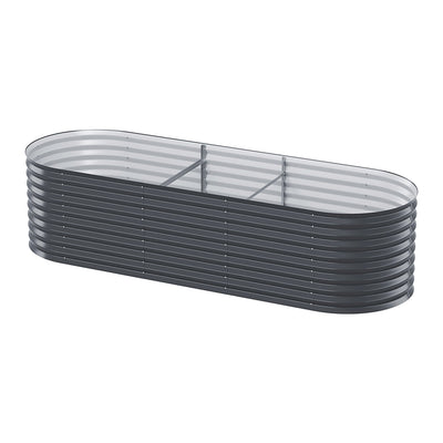 NNEDSZ Greenfingers Garden Bed 240X80X56cm Oval Planter Box-0