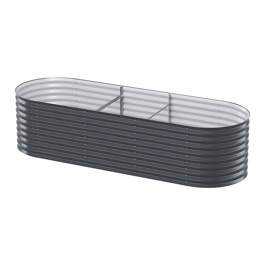 NNEDSZ Greenfingers Garden Bed 240X80X56cm Oval Planter Box-0