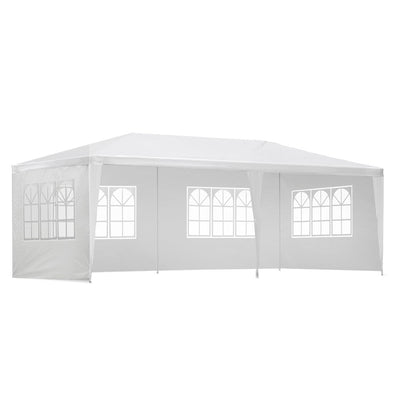 NNEDSZ Instahut Gazebo 3x6 Outdoor Marquee Side Wall Party Wedding Tent Camping White-0