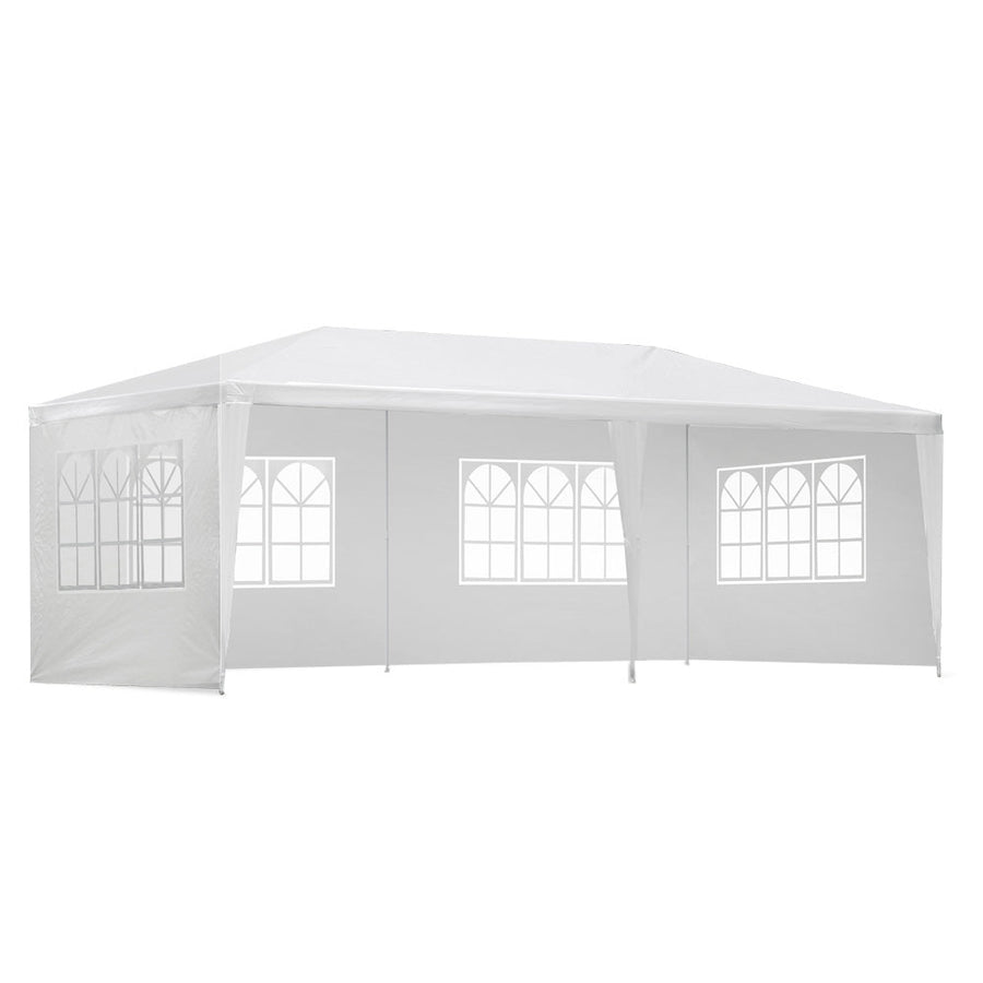 NNEDSZ Instahut Gazebo 3x6 Outdoor Marquee Side Wall Party Wedding Tent Camping White-0
