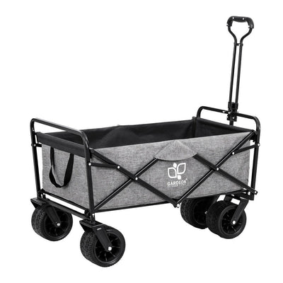 NNEDSZ Garden Cart with Cargo Net Grey-0