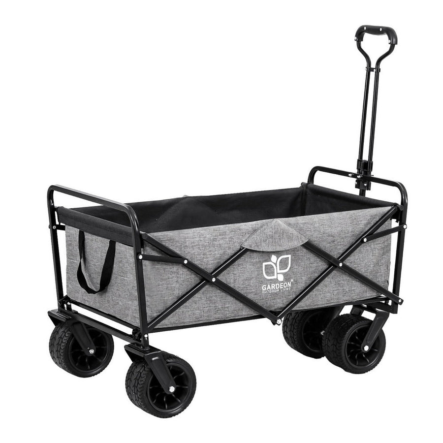 NNEDSZ Garden Cart with Cargo Net Grey-0