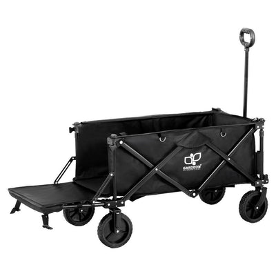 NNEDSZ Gardeon Garden Cart with Opening Rear Black-0