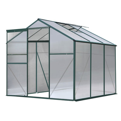 NNEDSZ Greenhouse Aluminum Green House Garden Shed Polycarbonate 1.9x1.9M-0