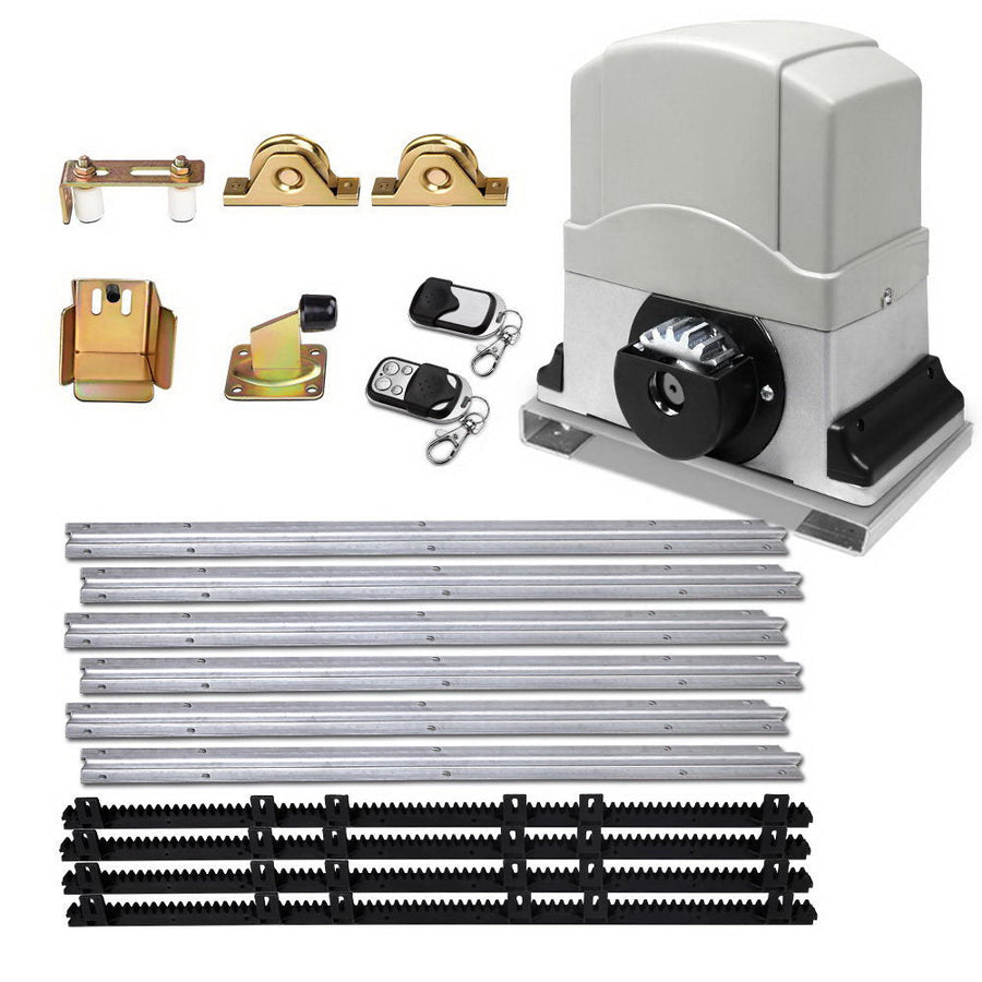 NNEDSZ Electric Sliding Gate Opener 1200KG With Hardware Kit 4M Rail-0