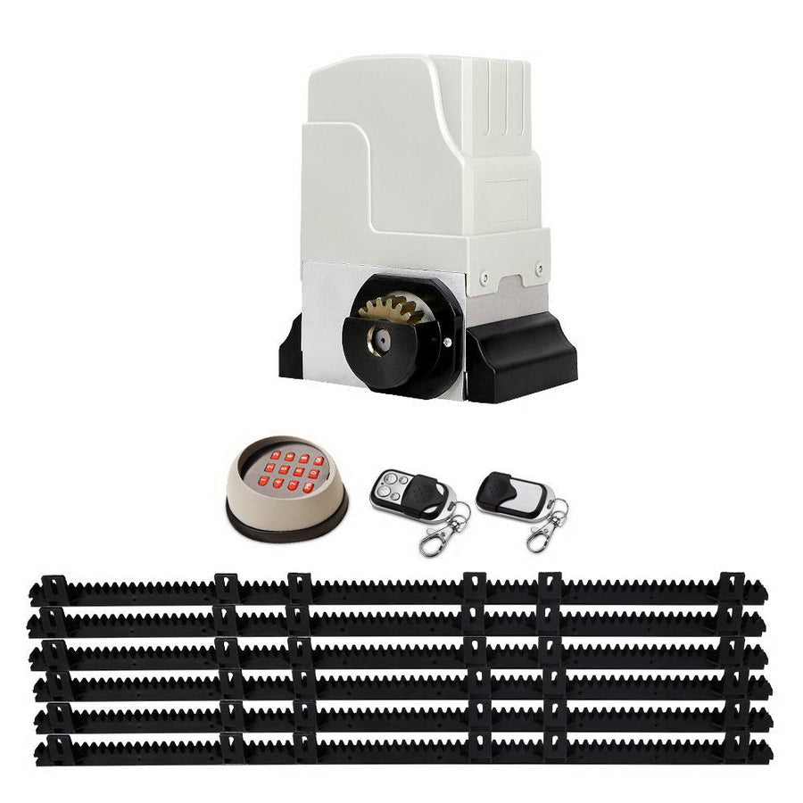 NNEDSZ Electric Sliding Gate Opener 1800KG With Keypad Remote 6M Rail-0