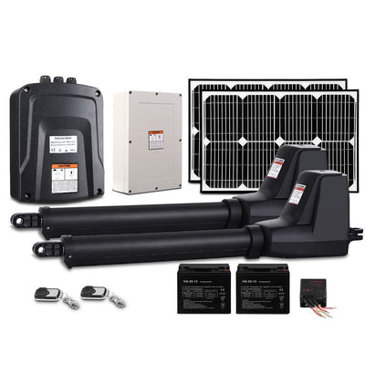 NNEDSZ Swing Gate Opener Auto 40W Solar Power Electric Remote Control 1000KG-0