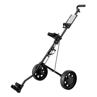 NNEDSZ Golf Buggy Quick Folding Trolley Golf Cart Trolley 2 Wheels Cup Holder-0