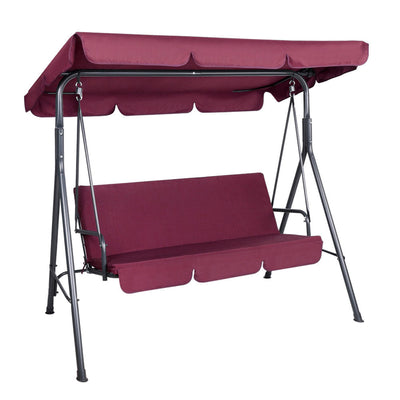 NNEDSZ Outdoor Swing Chair Hammock 3 Seater Garden Canopy Bench Seat Backyard-0