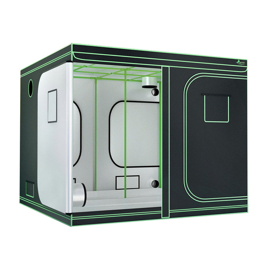 NNEDSZ Greenfingers Grow Tent Kits 240x240x200cm Hydroponics Indoor Grow System Black-0